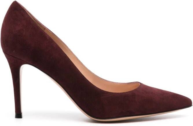 Gianvito Rossi Pumps met puntige neus Bruin