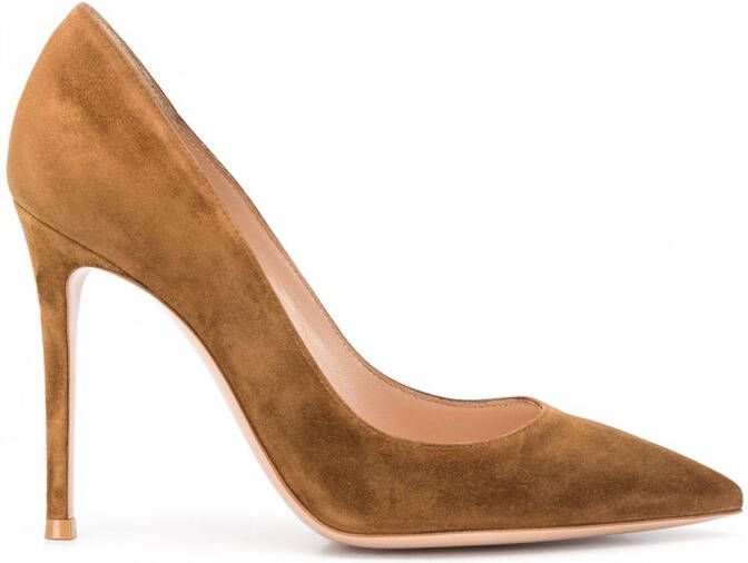 Gianvito Rossi Pumps met puntige neus Bruin