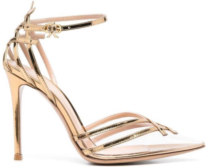 Gianvito Rossi Pumps met puntige neus Goud