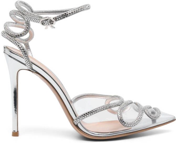 Gianvito Rossi Pumps verfraaid met kristallen Zilver