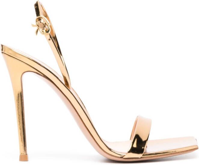 Gianvito Rossi Ribbon stiletto sandalen Goud