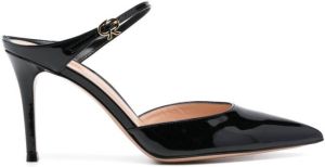 Gianvito Rossi Ribbon lakleren muiltjes Zwart