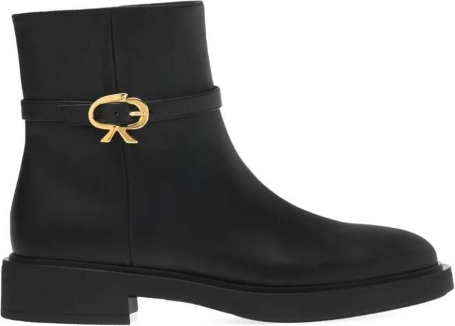 Gianvito Rossi Laarzen met gespbandje Zwart