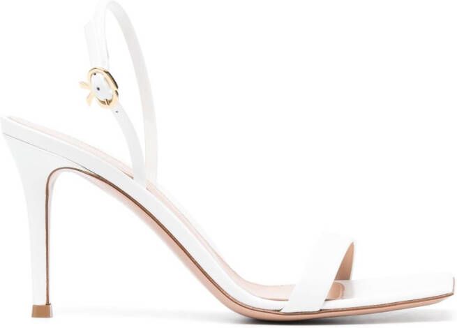 Gianvito Rossi Ribbon leren sandalen Wit