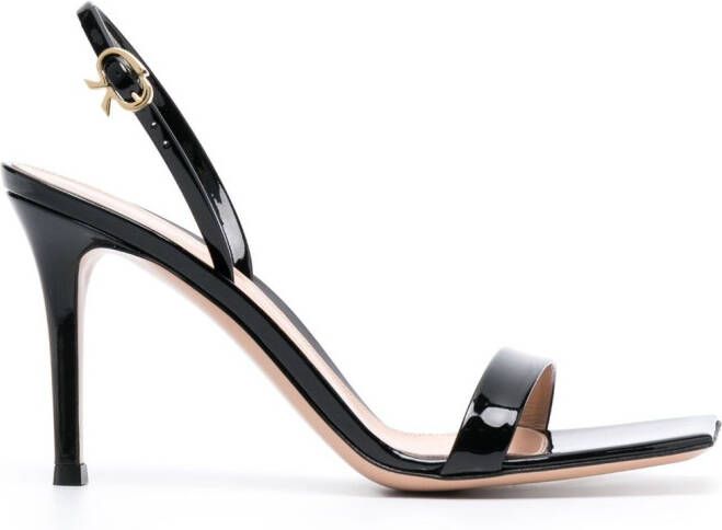 Gianvito Rossi Ribbon leren sandalen Zwart