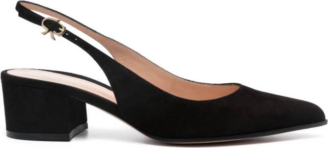 Gianvito Rossi Ribbon slingback pumps Zwart