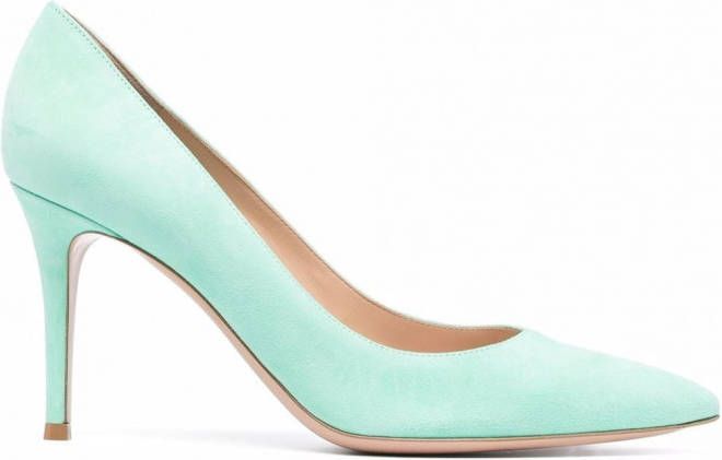Dames Hakken voor Gianvito Rossi Leer Sandalen Met Open Neus in het Groen  Dames Schoenen voor voor Hakken voor Sandalen met hak allware.com.br