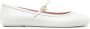 Gianvito Rossi Leren ballerina's met ronde neus Wit - Thumbnail 1