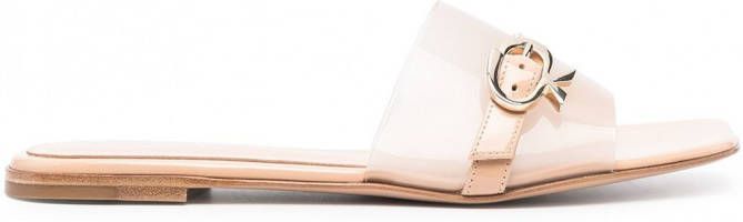 Gianvito Rossi Sandalen met gespdetail Beige