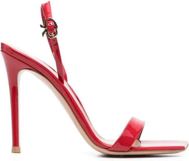 Gianvito Rossi 105 mm Ribbon sandalen Rood