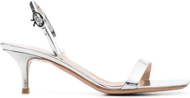 Gianvito Rossi Sandalen met vierkante neus Zilver