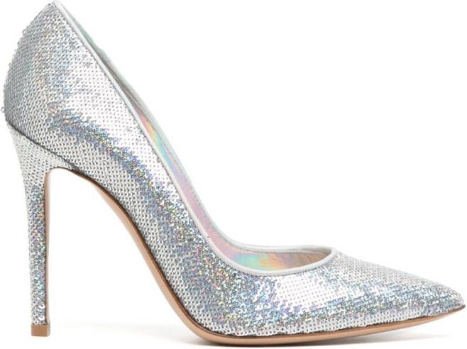 Gianvito Rossi Pumps verfraaid met pailletten Zilver