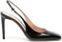 Gianvito Rossi Slingback pumps met gelakte afwerking Zwart - Thumbnail 1