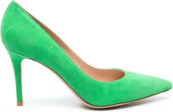 Gianvito Rossi Stiletto suède pumps Groen