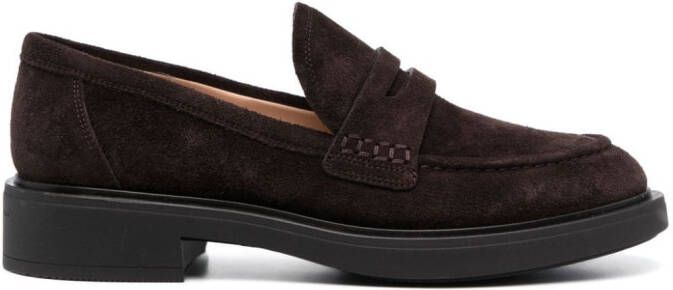 Gianvito Rossi Suède loafers Bruin