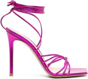 Gianvito Rossi Sandalen met metallic-effect Roze