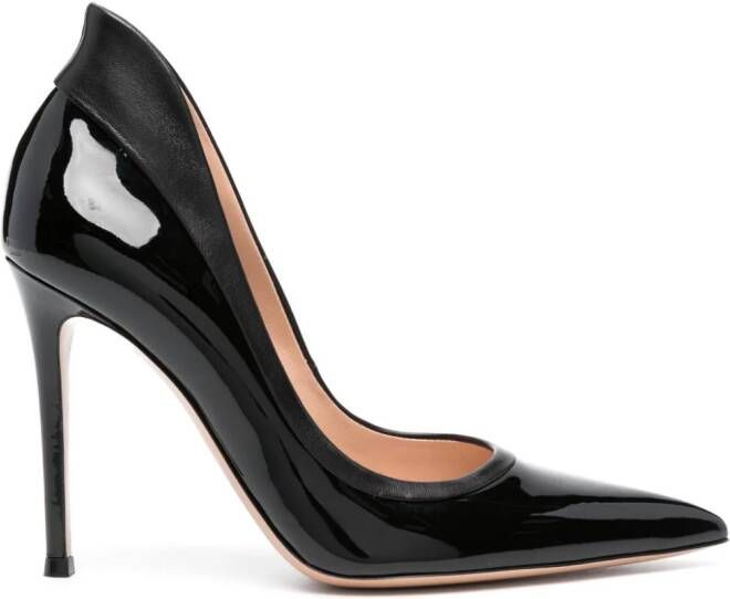 Gianvito Rossi Tuxedo leren pumps Zwart