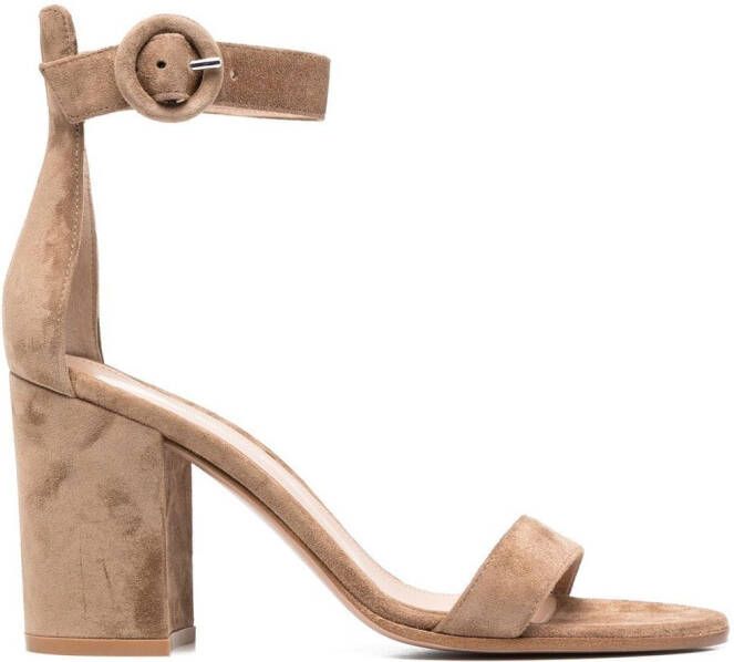 Gianvito Rossi Versilia suède sandalen Bruin