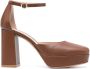 Gianvito Rossi Vian pumps met blokhak Bruin - Thumbnail 1