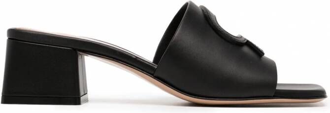 Gianvito Rossi Vitello leren sandalen Zwart
