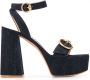 Gianvito Rossi Zandra denim sandalen Blauw - Thumbnail 1