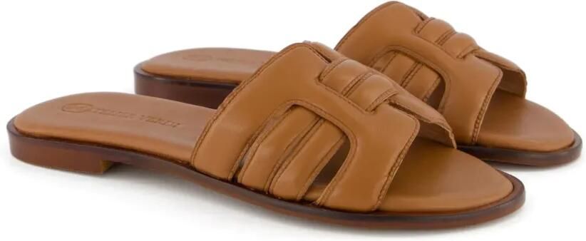 Gibaldi City Chic leren sandalen met uitgesneden details Bruin - Foto 3