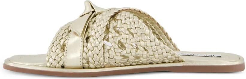 Gibaldi Gevlochten metallic platte sandalen Goud - Foto 5