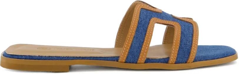 Gibaldi Joy denim sandalen met uitgesneden details Blauw