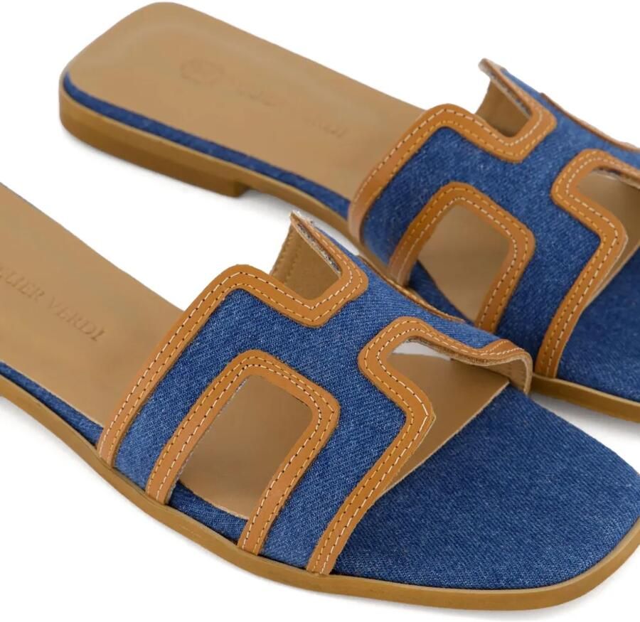 Gibaldi Joy denim sandalen met uitgesneden details Blauw - Foto 5