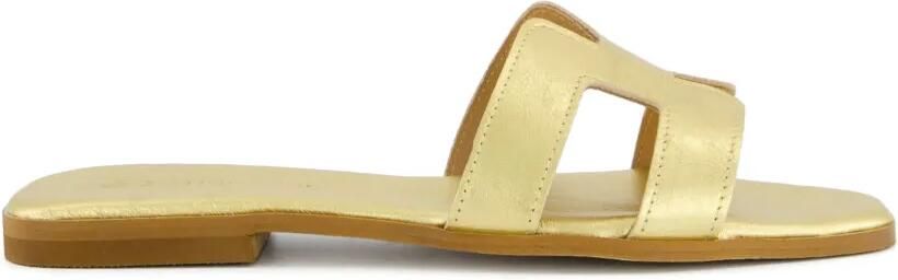 Gibaldi Joy platte metallic sandalen Goud