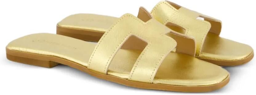 Gibaldi Joy platte metallic sandalen Goud - Foto 4