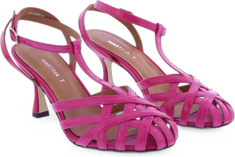 Gibaldi Gekooide sandalen met gelakte afwerking Roze - Foto 4