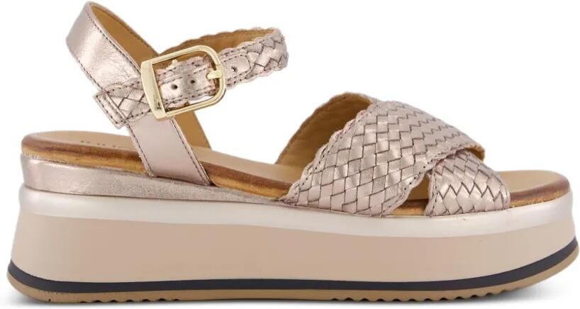 Gibaldi Sandalen met plateauzool Goud