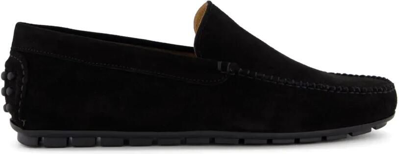 Gibaldi Suède loafers met kiezelvormige hak Zwart