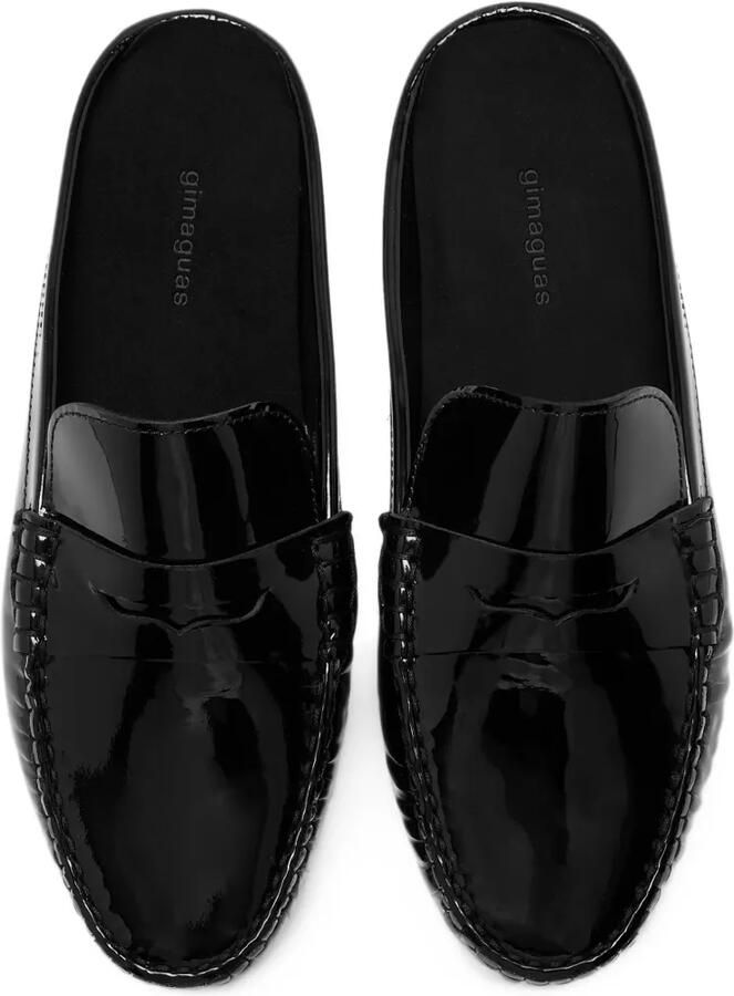 Gimaguas patent leather slip-on mules Zwart
