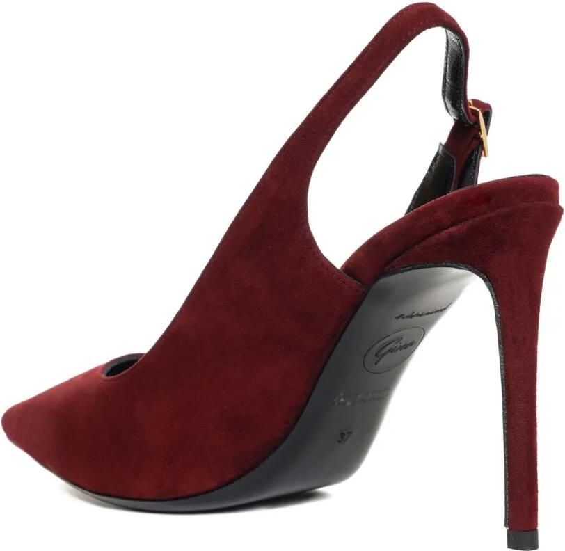 GINISSIMA 100 mm Lavinia suède slingbacks pumps Rood - Foto 2