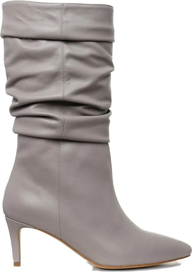 GINISSIMA 65 mm Eva Slouchy leren laarzen Grijs