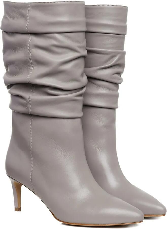 GINISSIMA 65 mm Eva Slouchy leren laarzen Grijs - Foto 3