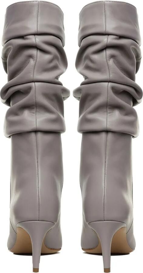 GINISSIMA 65 mm Eva Slouchy leren laarzen Grijs - Foto 5