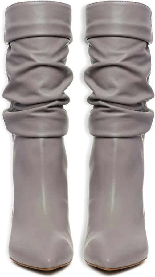 GINISSIMA 65 mm Eva Slouchy leren laarzen Grijs - Foto 4