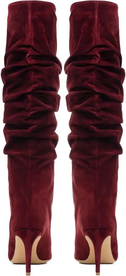 GINISSIMA 80 mm Eva Slouchy leren laarzen Rood - Foto 4