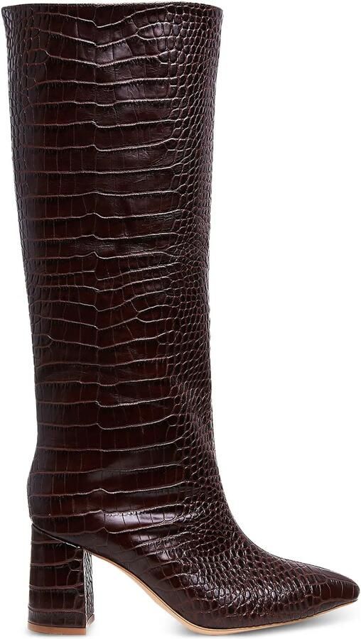 GINISSIMA 80 mm Llona knielaarzen Bruin