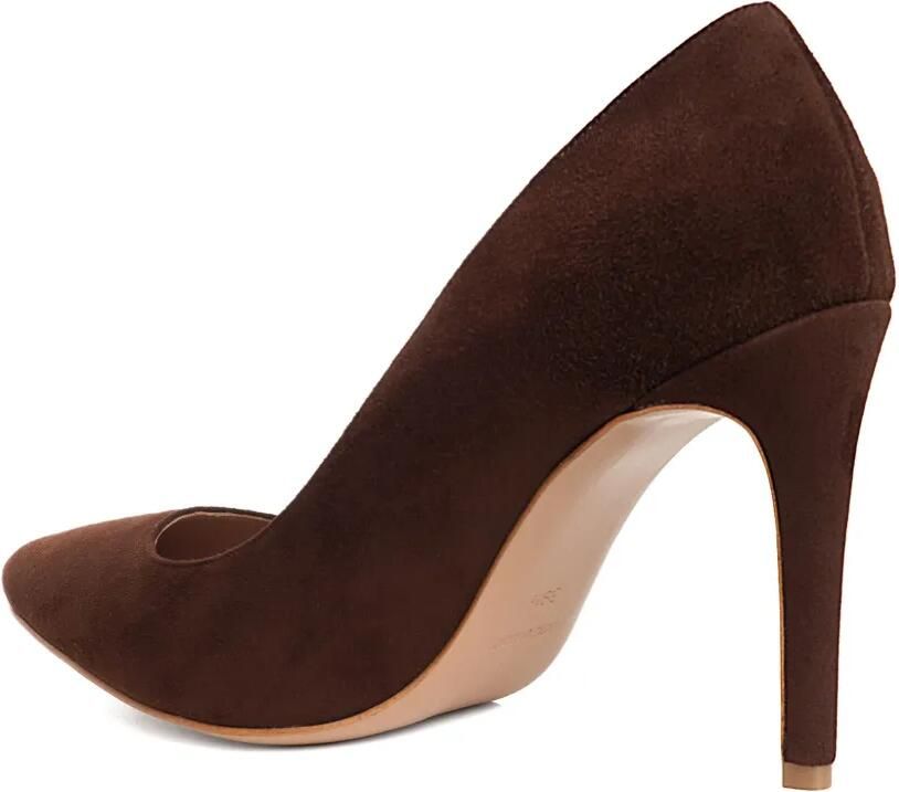 GINISSIMA 95 mm Alice suède pumps met puntige neus Bruin - Foto 2