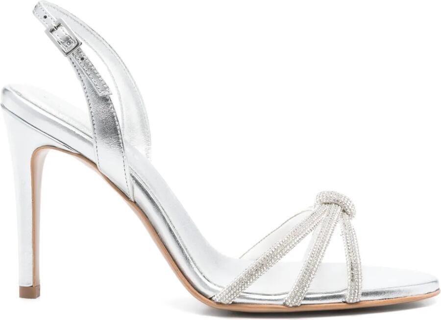 GINISSIMA 95 mm Daisy sandalen Zilver