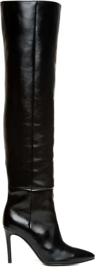 GINISSIMA 95 mm leren laarzen Zwart