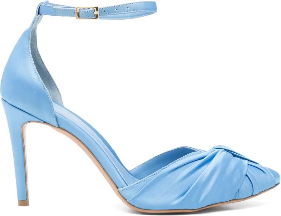 GINISSIMA 95 mm satijnen pumps Blauw