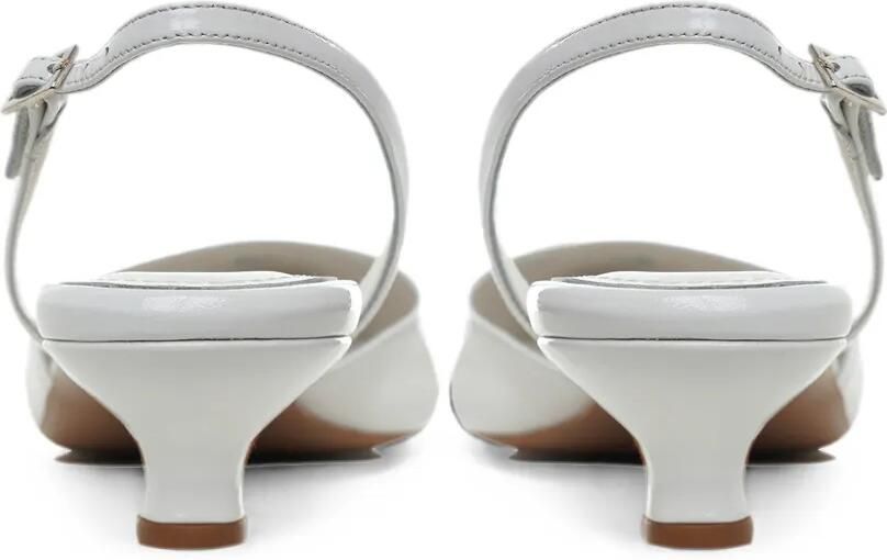 GINISSIMA Alice slingback pumps met puntige neus Wit - Foto 4
