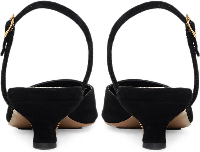 GINISSIMA Alice slingback pumps met puntige neus Zwart - Foto 4