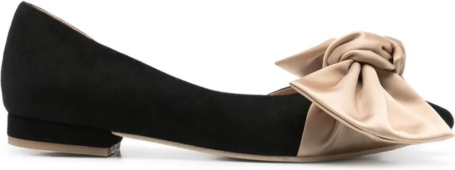 GINISSIMA Ballerina's met strikdetail Zwart