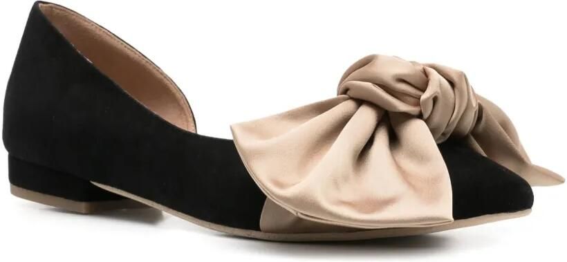 GINISSIMA Ballerina's met strikdetail Zwart - Foto 3